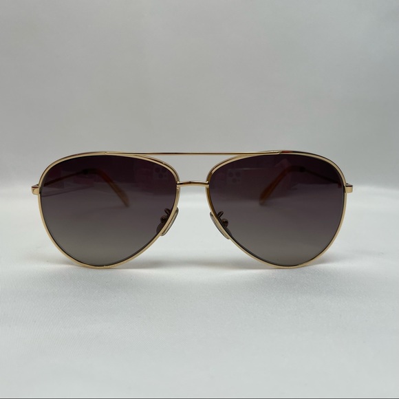 NEW AUTH. CELINE CL40062U 30D GOLD Double Bridge POLARIZED SUNGLASSES 59-12 145 main image 7